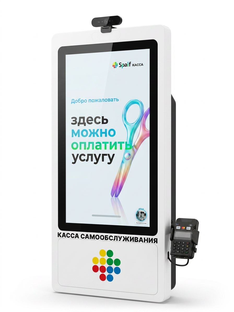 Касса самообслуживания Spaif 24 Basic с камерой и терминалом эквайринга